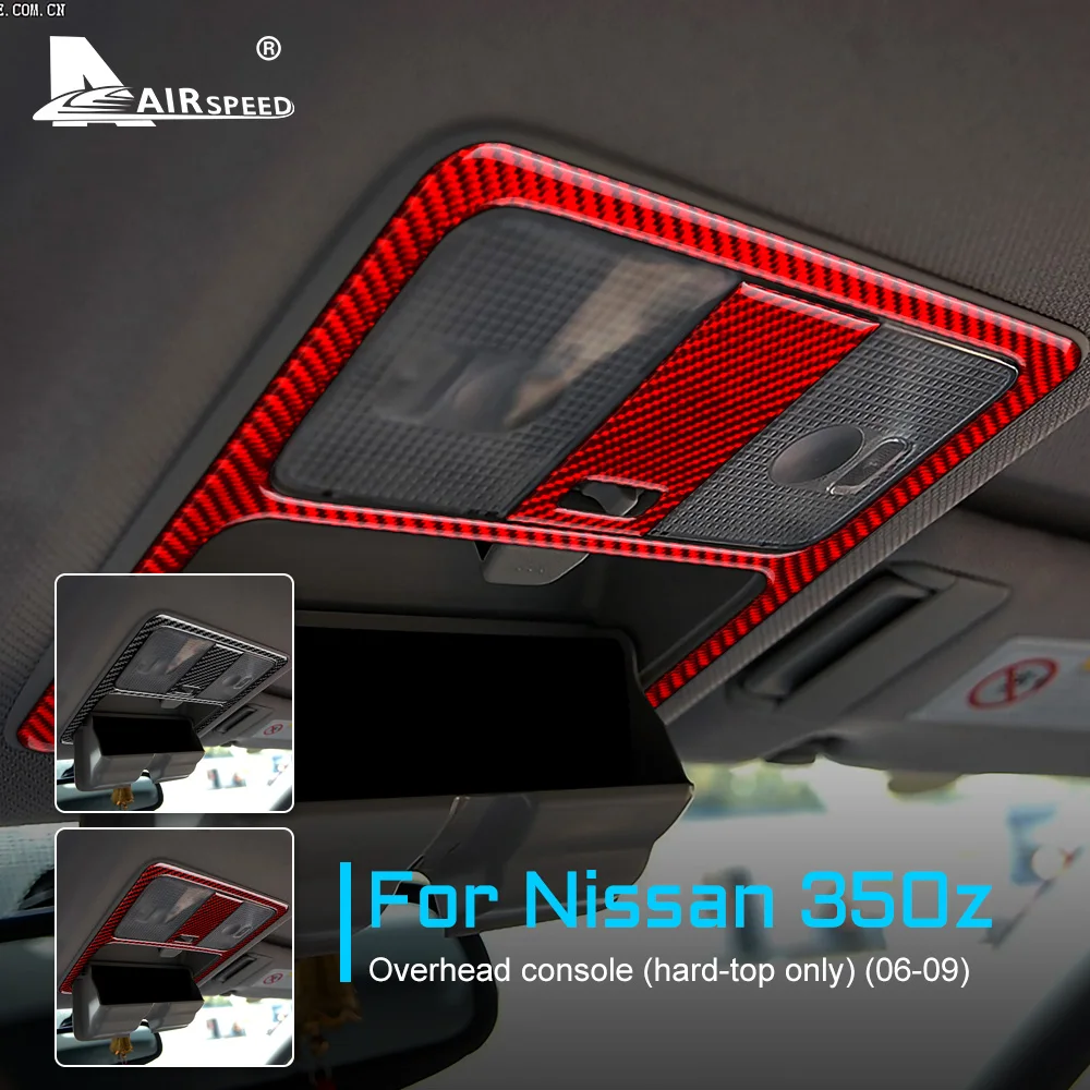 

Углеродное волокно для Nissan 350Z Z33 2006-2009, аксессуары, автомобильная верхняя крыша, светильник для чтения, рамка, наклейка, крышка, внутренняя от...