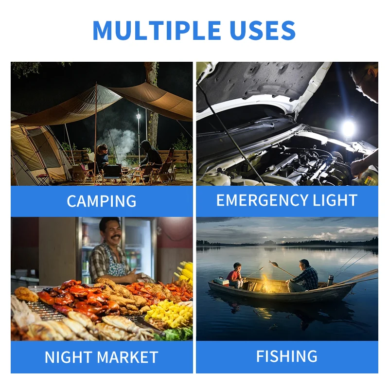 Solar LED Torch USB Rechargeable Night Light Outdoor Camping Lamp Emergency Lights Portable Searchlights Great Lantern Bulb |