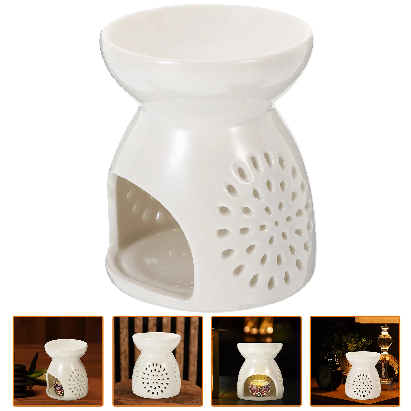 

Tealight Oil Burner Essential Oil Burner Ceramic Holder Tealight Wax Warmer Scented Wax Melt Burner Aroma Burner