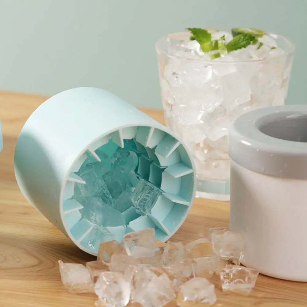

Silicone Cylinder Ice Grid Ice Maker Ice Cube Mold Home Creativity Mini Ice Bucket Ice Box Ice Making Cup