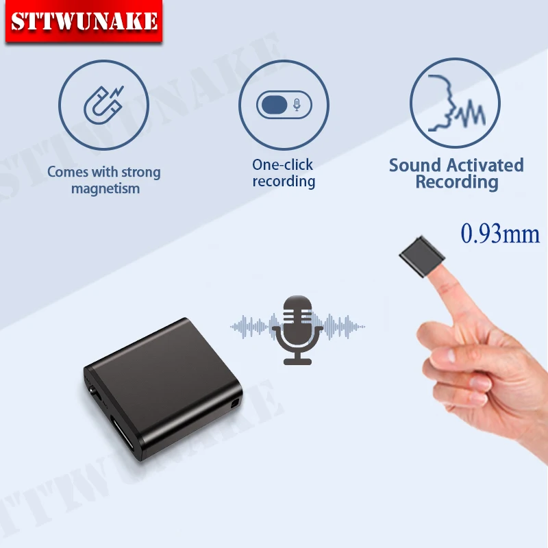 Small Digital Recording Sound Audio Listening Device Professional Dictaphone Micro Flash Player