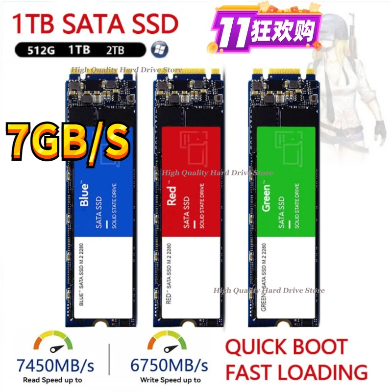 

New 2024 M2 2280 SSD M.2 SATA 120gb 256 gb 512gb 1TB HDD 120g 240g NGFF SSD 2280mm 2TB HDD disco duro for Desktop Laptop