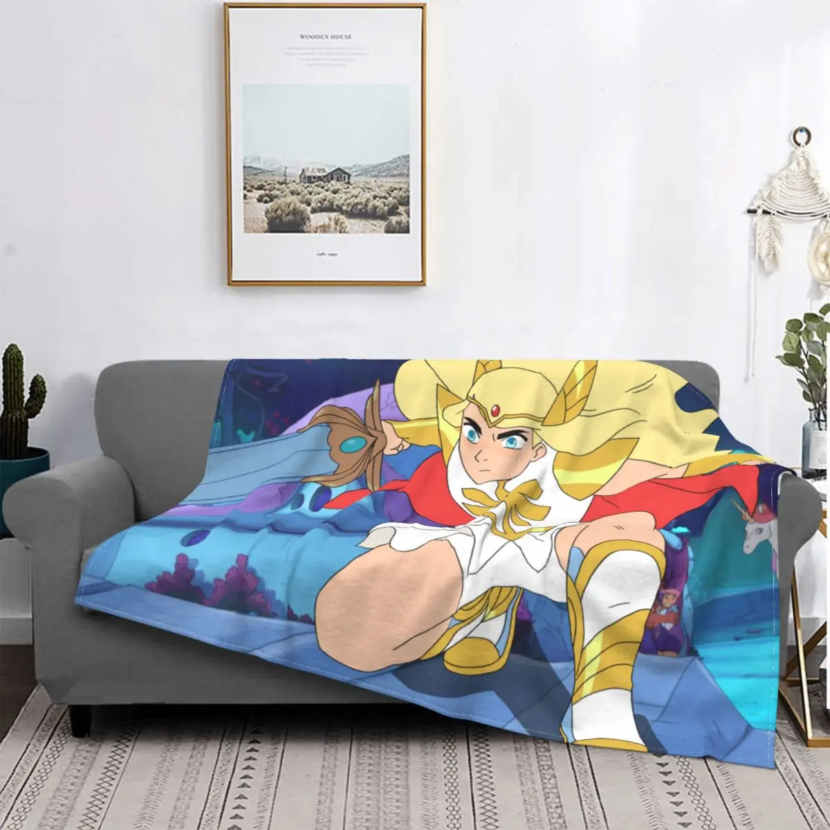She Ra Princess of Power Glimmer Adventure Cartoon coperte Coral Fleece peluche decorazione camera da letto biancheria da letto divano copriletto