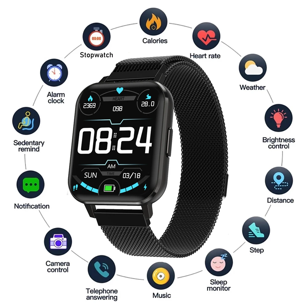 

Смарт-часы с сенсорным экраном 1,78 дюйма, водостойкие, IP68