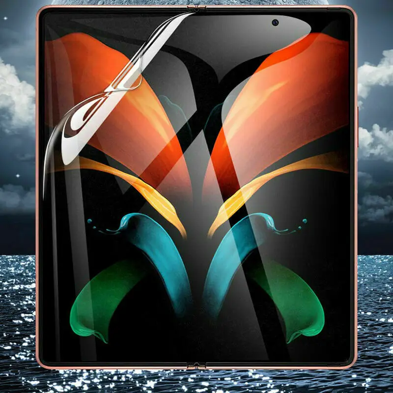 4 in 1 front back hydrogel film camera lens screen protector for galaxy z fold 2 5g glass lens film for samsung galaxy z fold 2 free global shipping