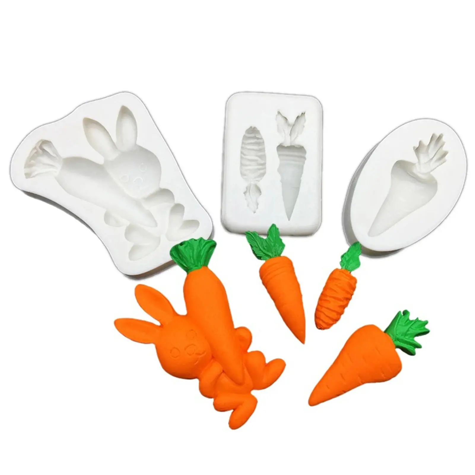 

3D Easter Carrots Silicone Mold Fondant Chocolate Baking Mould Cake Decorating Tools Carrots Shape Candy Mold