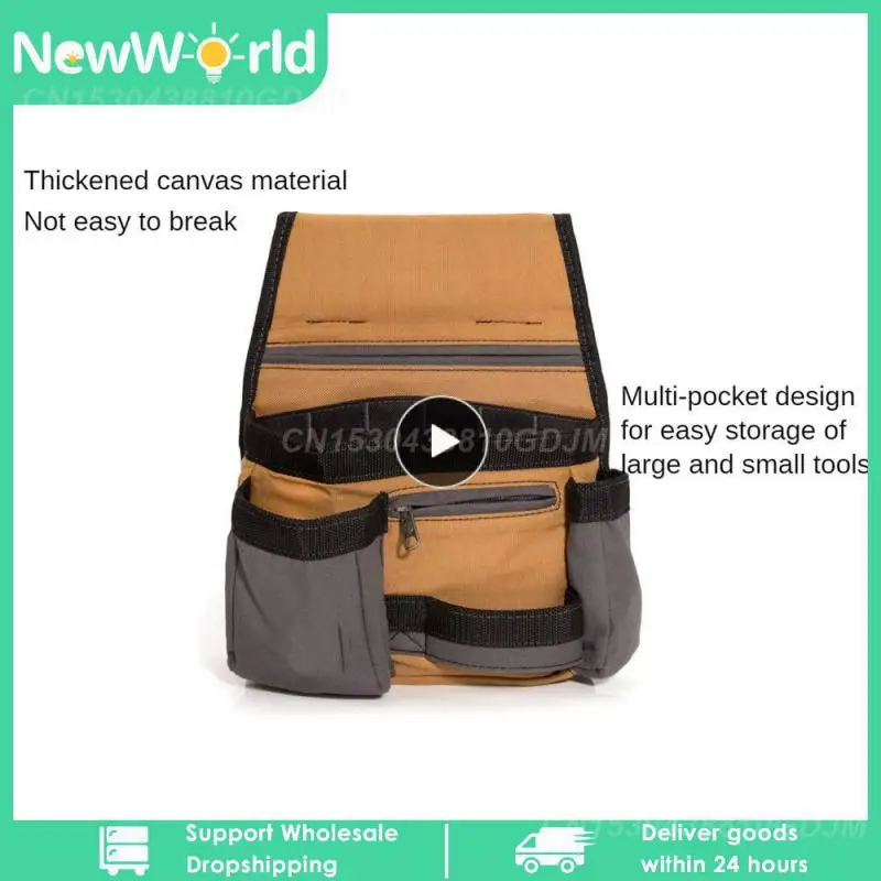 

Tool Storage Bag Large Capacity Suitable For Hardware Maintenance Workers Canvas Kit 30*21*11(mm) Thickened Canvas Material