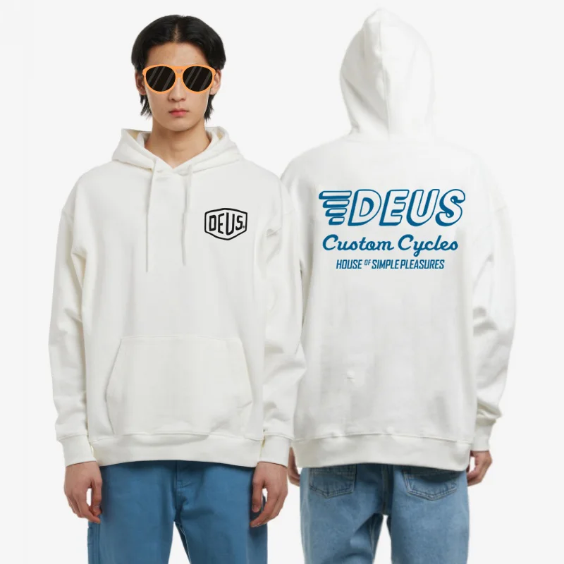 DEUS EX MACHINA свободная весенняя толстовка с капюшоном и длинными рукавами буквенным