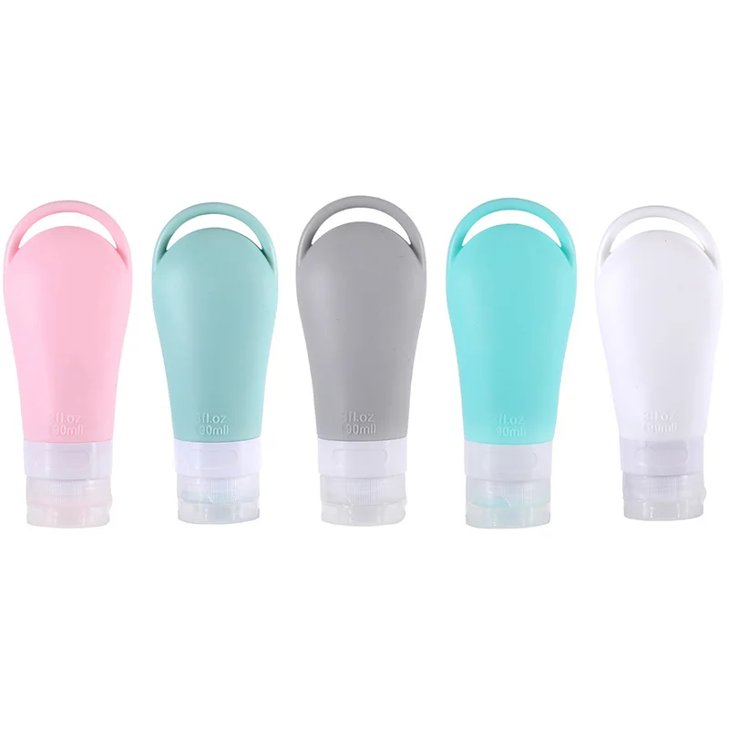 

38/60/90ml Empty Make Up Silicone Bottles Travel Size Bottle Lotion Squeeze Tube Refillable Bottle Portable Container