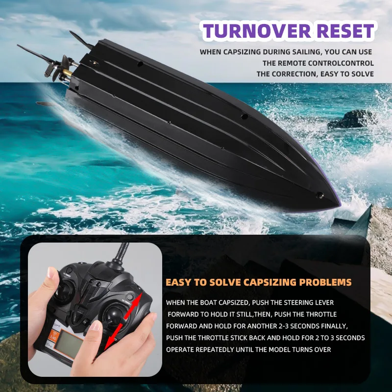 Радиоуправляемая лодка OIMG фиолетовая 25 км/ч