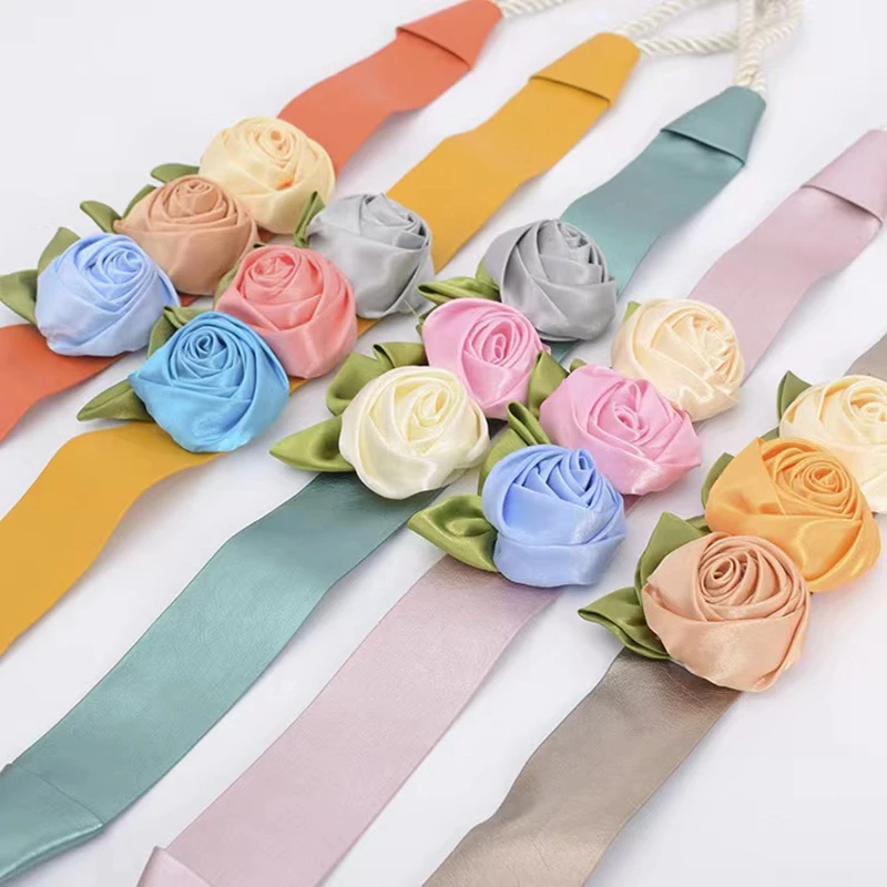 

1Pc Curtain Tie Backs Rope Curtain Tiebacks With Bling Flowers Cortex Curtain Decor Accessories Clips Curtain Holders For Drape