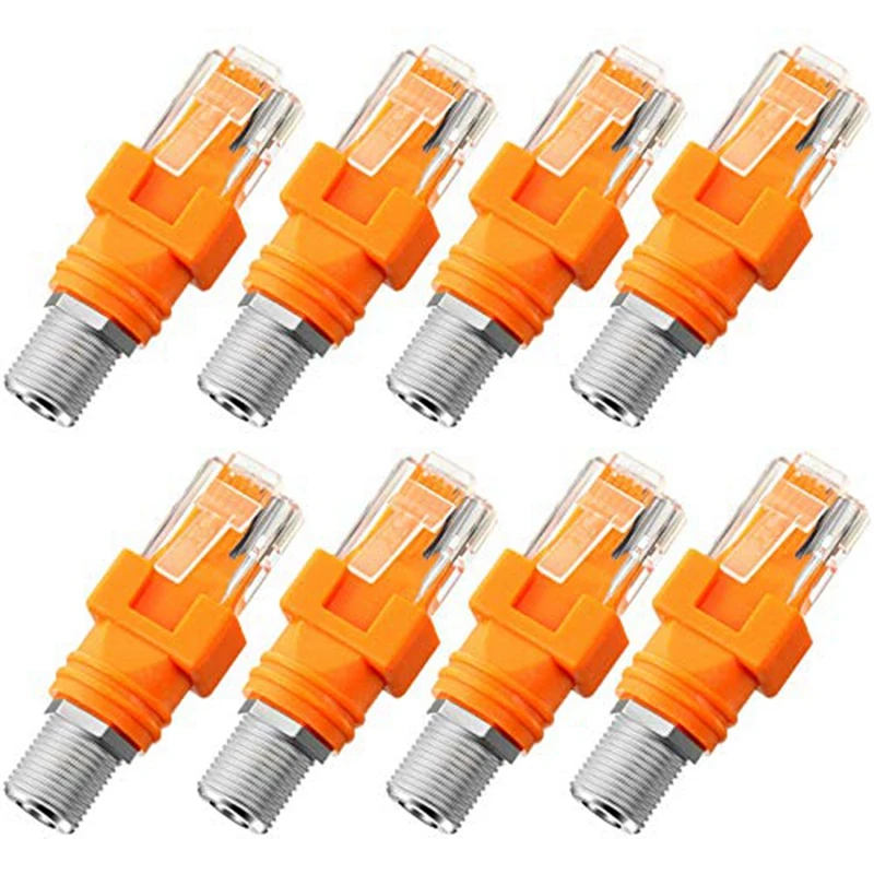 

Network Crystal Head RJ45 To F Head BNC Spiral RJ45 To RF Connector Coaxial Direct Connector Network Crystal Head
