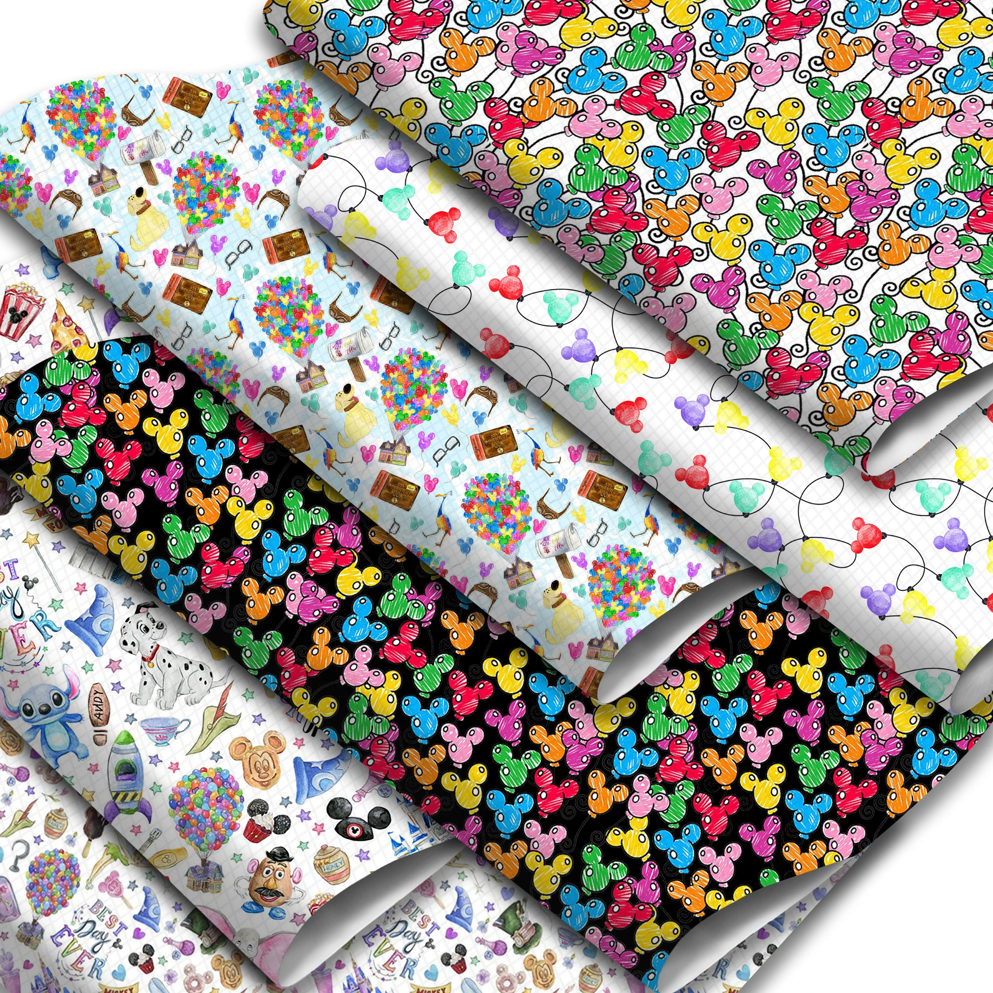 

Листы из искусственной кожи с Микки-Маусом, 20 х33 см