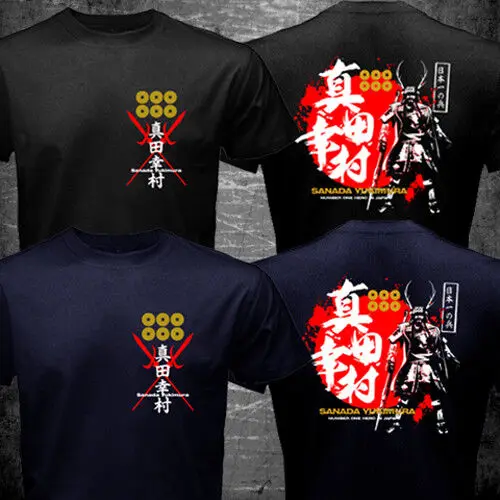 

Футболка Sanada Yukimura, Япония, Последний герой Сенгоку, самурайский воин Новинка, Мужская футболка из 100% хлопка с коротким рукавом и круглым вырезом, повседневный мужской топ