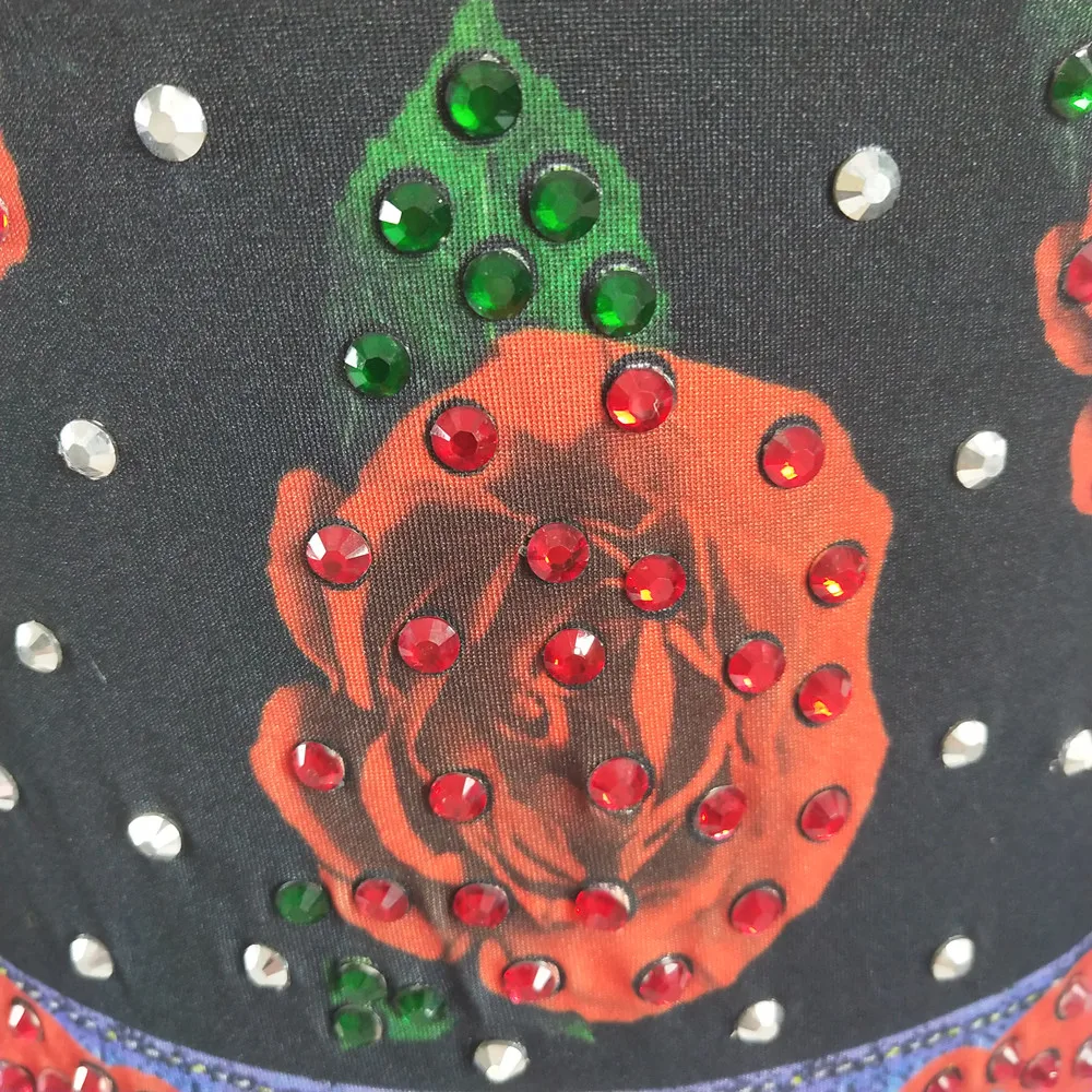 Боди с цветочным узором и кристаллами ночной клуб бар DJ танцовщица бальные танцы