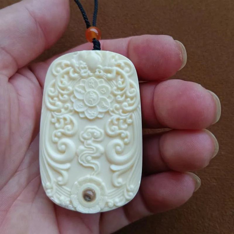 Новый продукт резная подвеска в виде головы Гуаньинь цвета слоновой кости