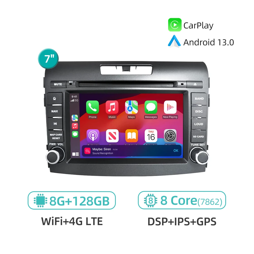 

Автомобильный радиоприемник Android 13.0 для Honda CRV CR-V 4 RM 2011-2018 CarPlay WiFi 4G Bluetooth GPS-навигация DSP Стерео Мультимедийный плеер