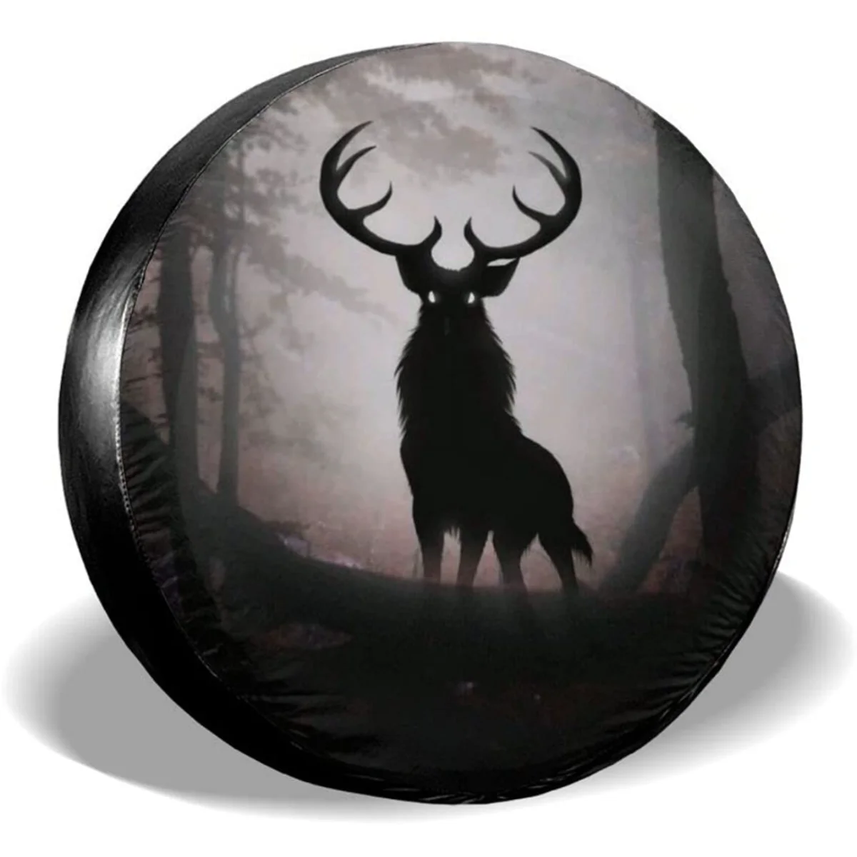 

Kanen Deer in The Dark Forest Spare Tire Cover Universal Sunscreen Waterproof Dust-Proof Wheel Covers Fit for Trailer