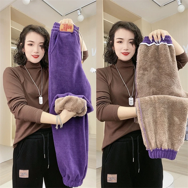 

Зимние Модные Новые леггинсы с высокой талией из синели овечьей шерсти теплые и Непринужденные повседневные Леггинсы спортивные брюки женские трендовые