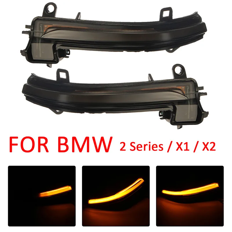 

Dynamic Turn Signal LED Side Wing Rearview Mirror Sequential Indicator Blinker Repeater Light For BMW X1 F48 F49 X2 F45 F46