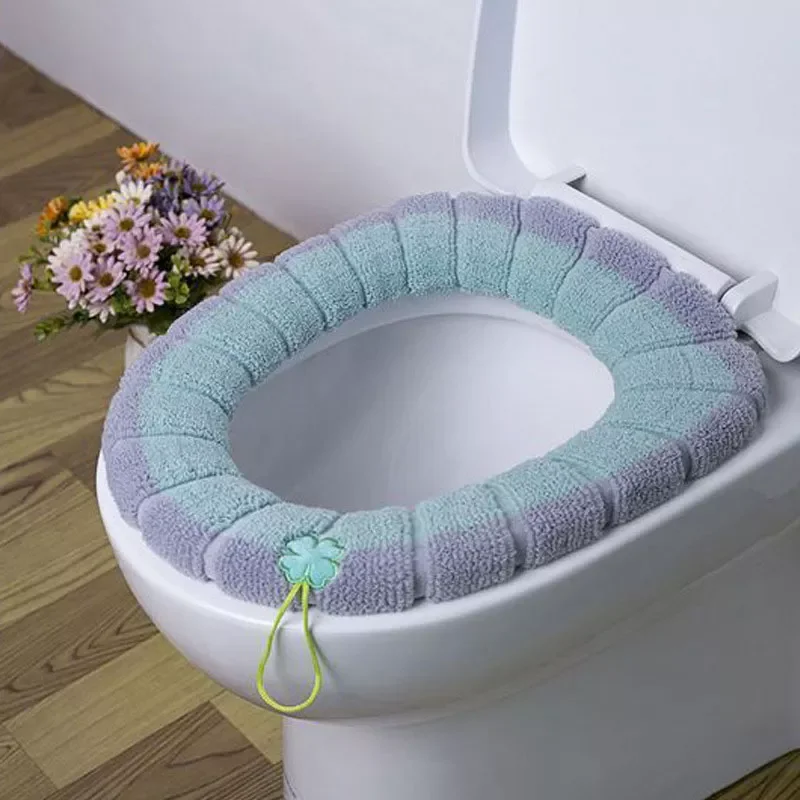 

Bathroom Toilet Seat Cover Soft Warmer Washable Mat Cover Pad Cushion Seat Case Toilet Lid Cover Accessories Bath Home
