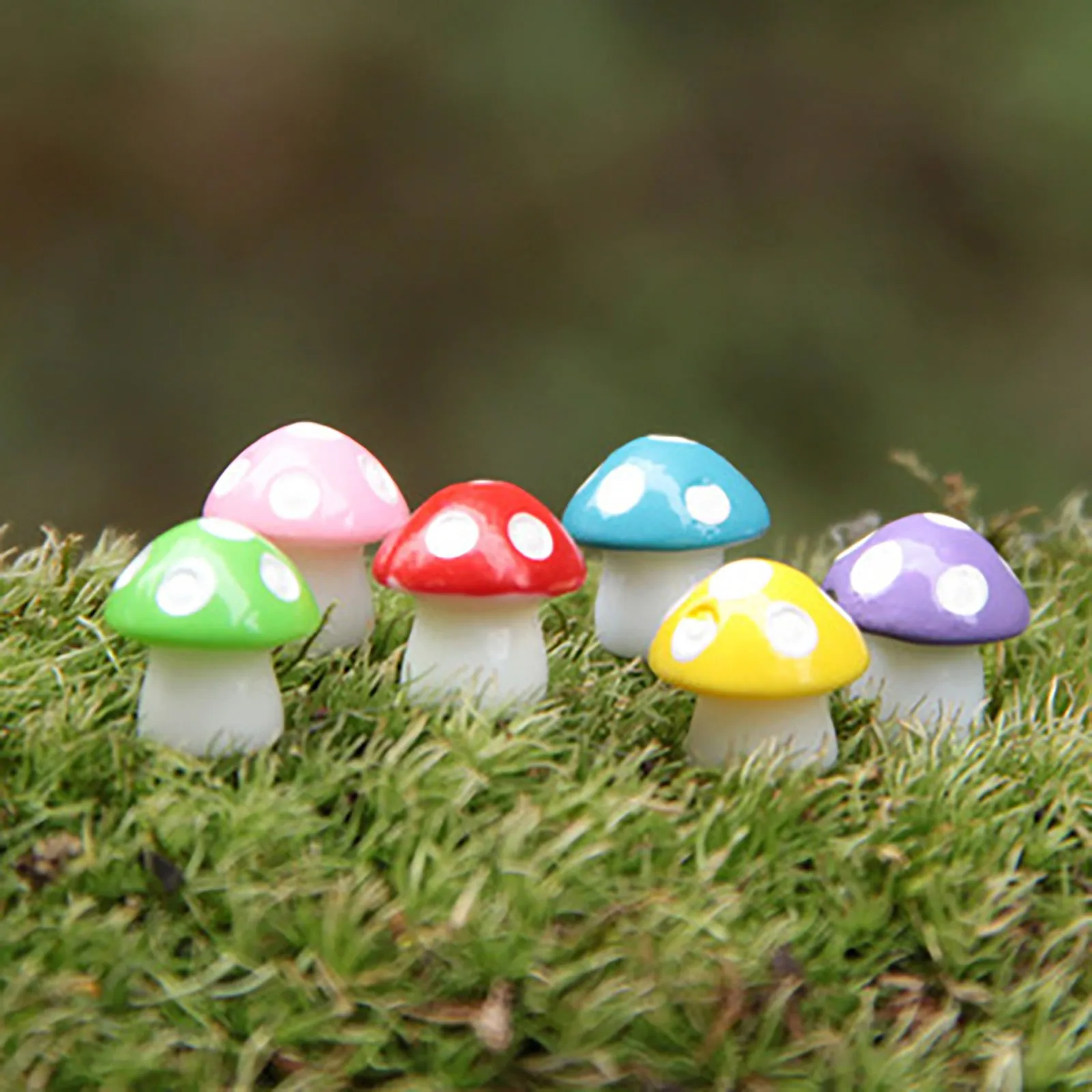 

Small Mushroom Dolls Miniature Garden Moss Micro Landscape Ornament Decoration Materials DIY Doll Fleshy Mushroom