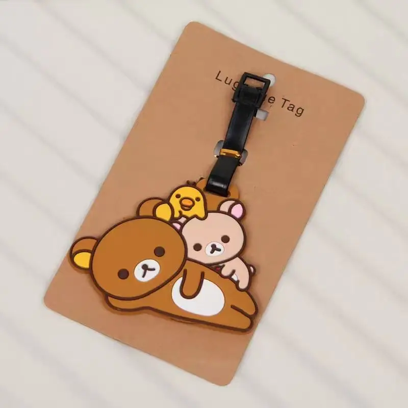 Милый рилаккума мультяшный рисунок подвеска для путешествий с защитой от потери