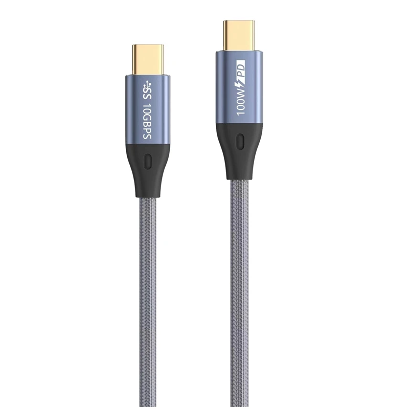 

TYPE-C To C Cable USB C 100W USB 3.1 Gen2 10Gbps 4K 60Hz Video Nylon Weaving Alloy Power Line For Computer Laptops