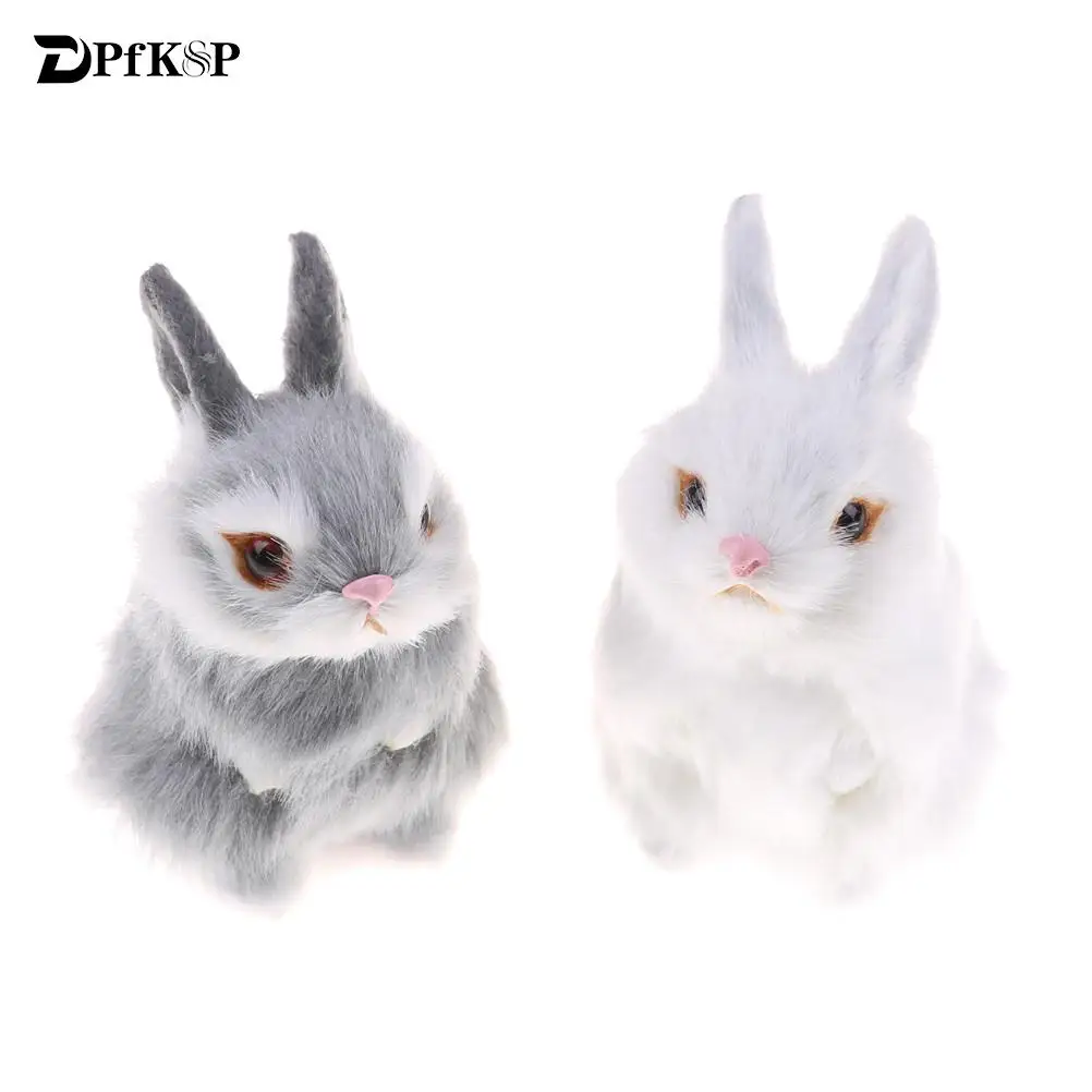 

1 Pc Lovely Simulation Animal Doll Rabbit Plush Sleeping Stuffed Toy Kids Gift Mini White Plush Rabbit Animal Easter Bunny Model