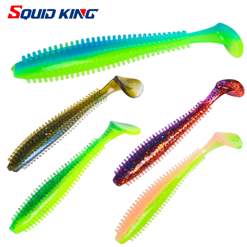 FSDZSO shinner Fishing Lures 80mm 120mm Wobblers Carp Fishing Soft Lures Silicone Artificial Double Color Baits