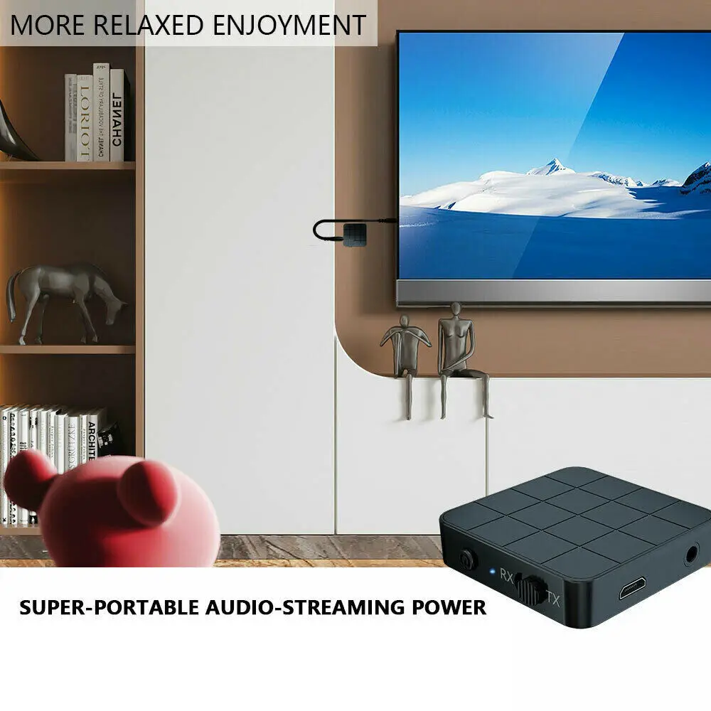 Bluetooth-совместимый аудиоресивер 5 0 передатчик 3 мм стерео музыкальный