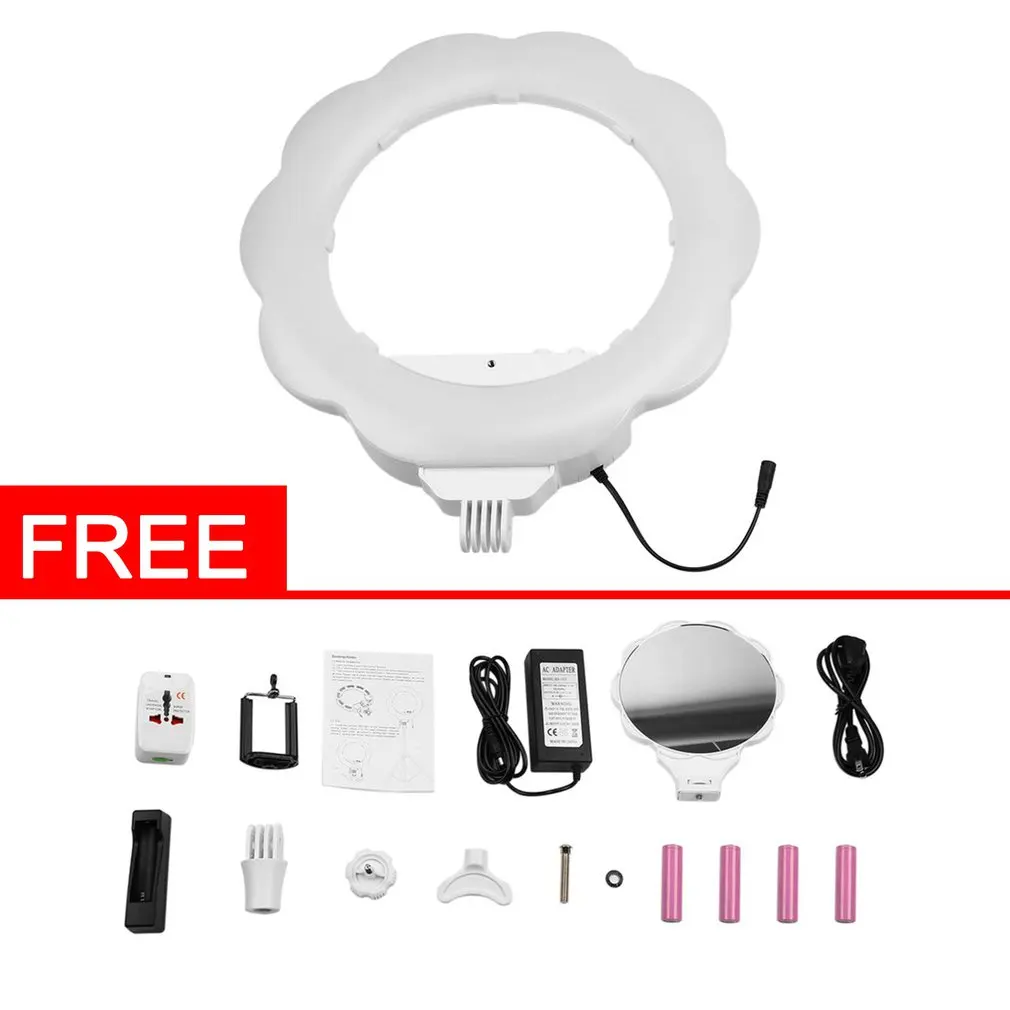 384 шт. суперъяркая светодиодная кольцевая лампа с регулируемой яркостью для