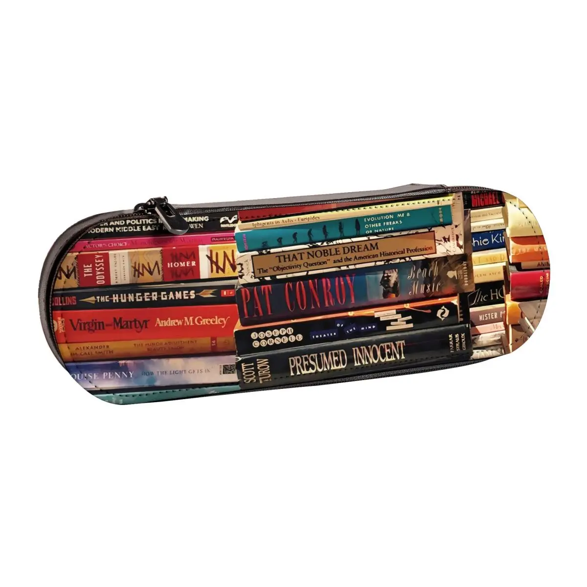 

Жесткий карандаш с рисунком библиотеки, Высококачественный винтажный кожаный пенал с рисунком книги, канцелярские принадлежности для мальчиков и девочек, органайзер для ручек на молнии