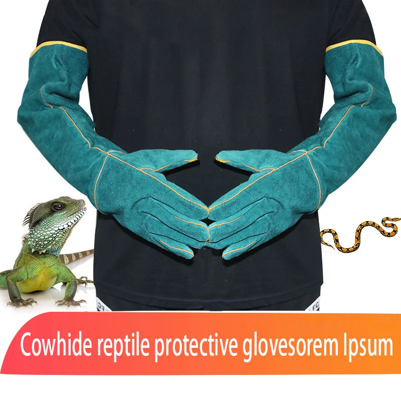 

Reptile Bite Gloves 62cm Pet Gloves Monitor Lizard Snake Bite Protection Full Canvas InsideThickened Lengthened Pet Accessories