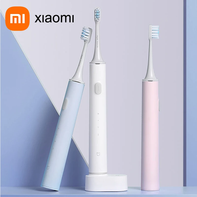 

XIAOMI мощная звуковая электрическая зубная щетка T500 Беспроводная Индукционная зарядка Водонепроницаемая портативная зубная щетка для полос...