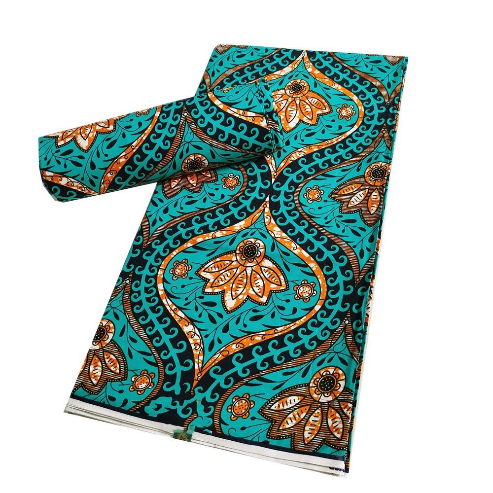 

Newest Africa Fabric Wax Print Patchwork Sewing Material Ankara Dress Wedding Artwork 100% Cotton Fabrics Materials 6 Yards