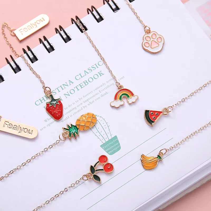 

Metal Pendant Bookmark Student Metal Folder Stationery School Office Supply