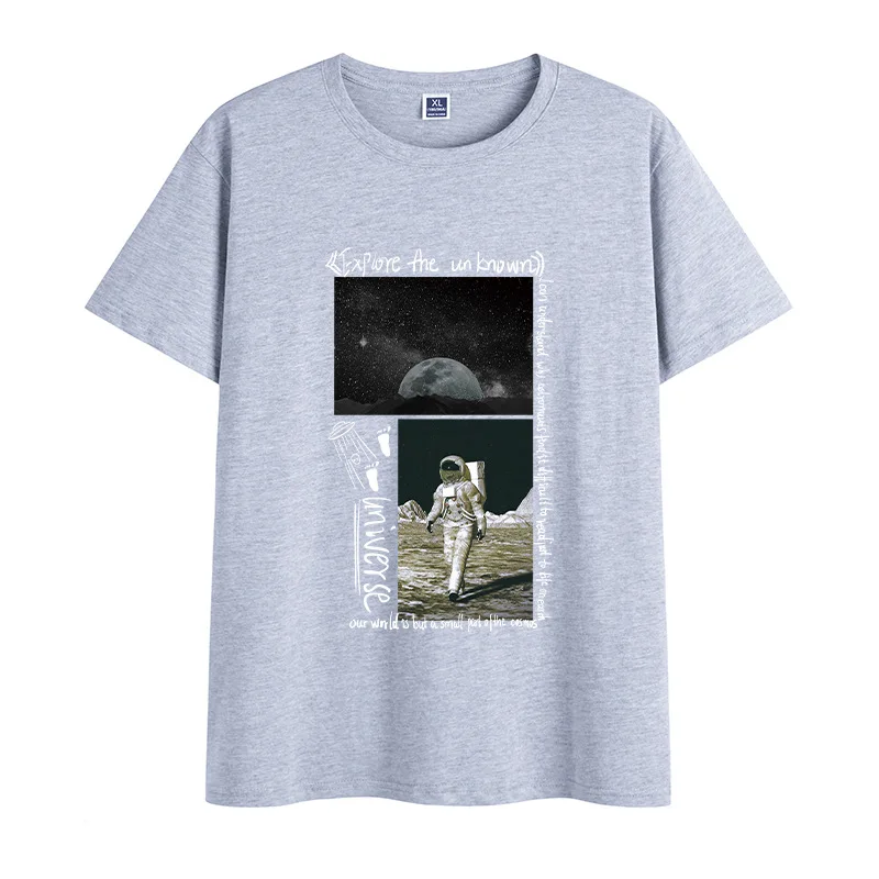 

Funny Spaceman Graphic Design Men's T Shirts Cool Short Sleeve Tops Hot Sale Male Clothes Crew Neck Tees Summer