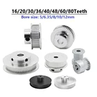 MEGA 3 шт. GT2 зубчатые шкивы 30 36 40 60 80 зубьев 2GT 3GT колесо отверстие 5 8 10 12 мм алюминиевая Шестерня ширина 610 мм детали для 3D принтера