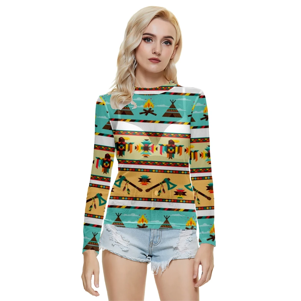 

Женская футболка с длинным рукавом, длинным рукавом и круглым вырезом