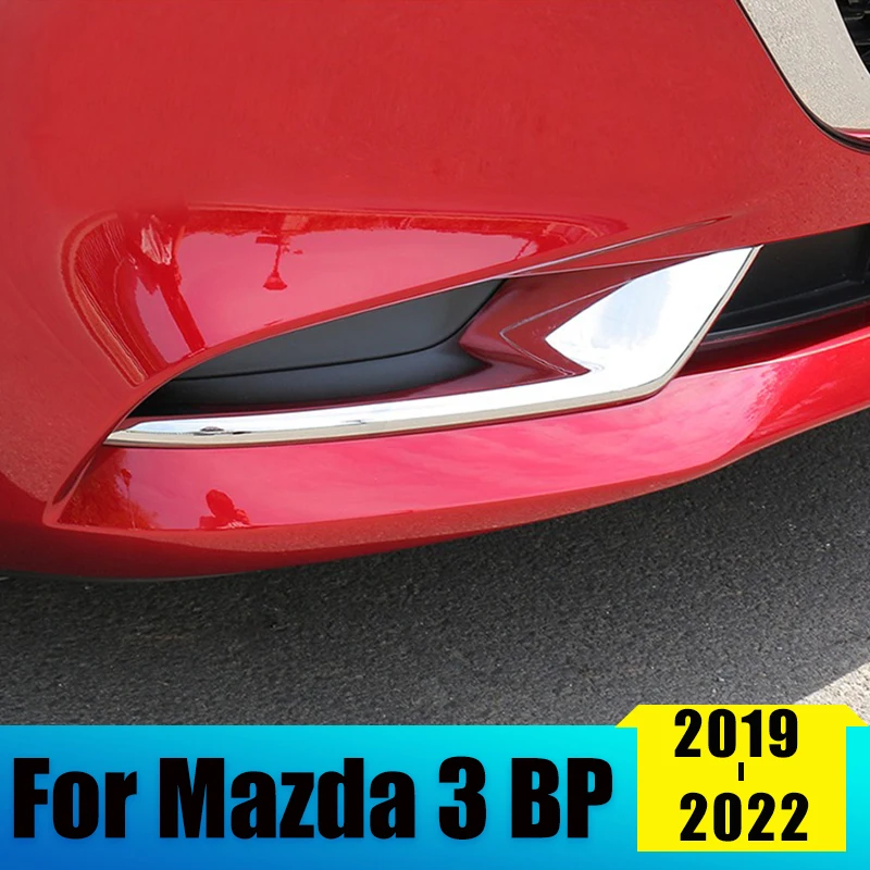 

ABS Car Front Rear Fog Light Lamp Frame Covers Trim Sticker For Mazda 3 BP Alexa 2019 2020 2021 2022 Auto Accessories