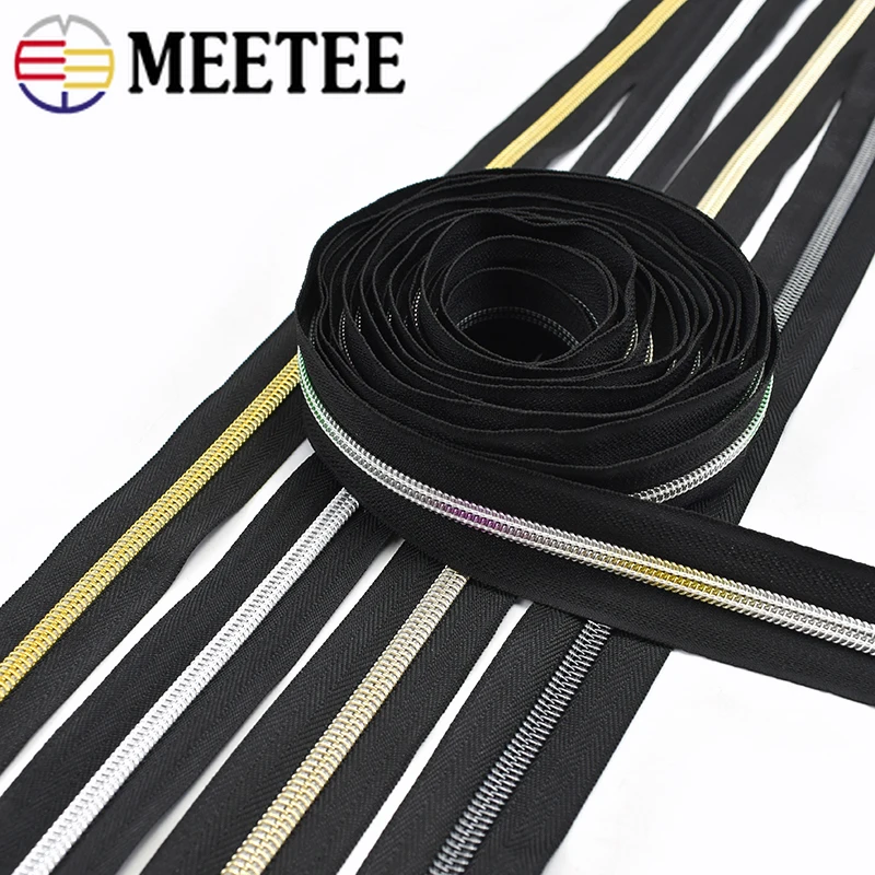 

20/30Meters 3# 5# Black Nylon Zippers Tape Roll Continuous Zip Bag Jacket Clothes Luggage Zips Repair Kit DIY Sewing Accessories