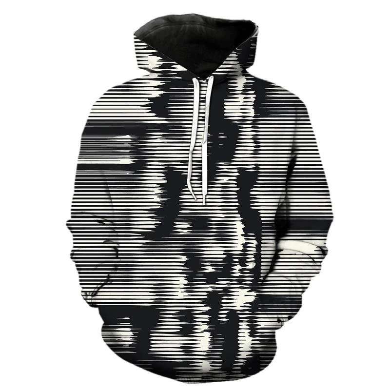 Толстовка с капюшоном Line Circle Design мужской пуловер длинными рукавами уличная