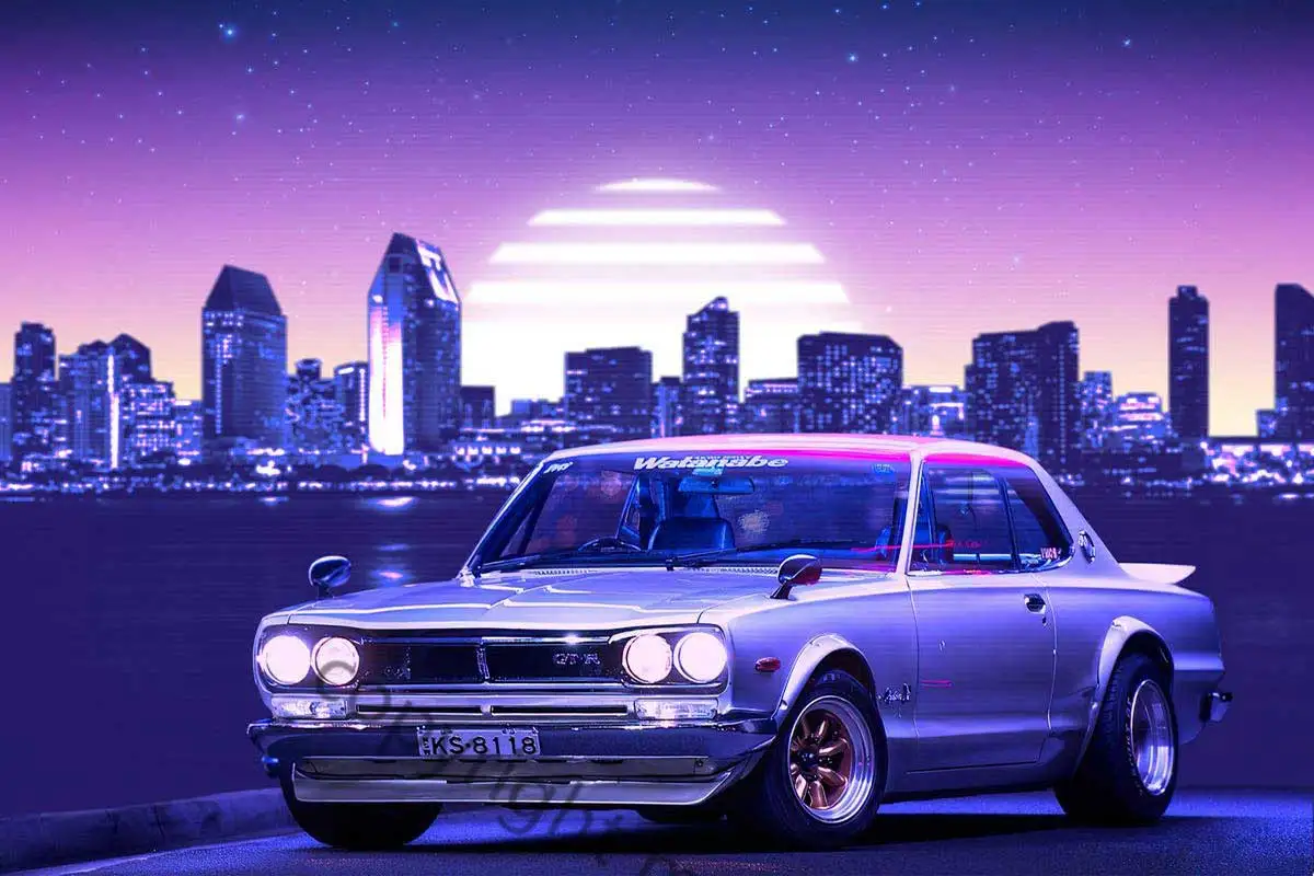

Skyline Gtr 2000 Ретро винтажная металлическая вывеска жестяная вывеска оловянные пластины Настенный декор неоновая вывеска для мужчин пещера ка...