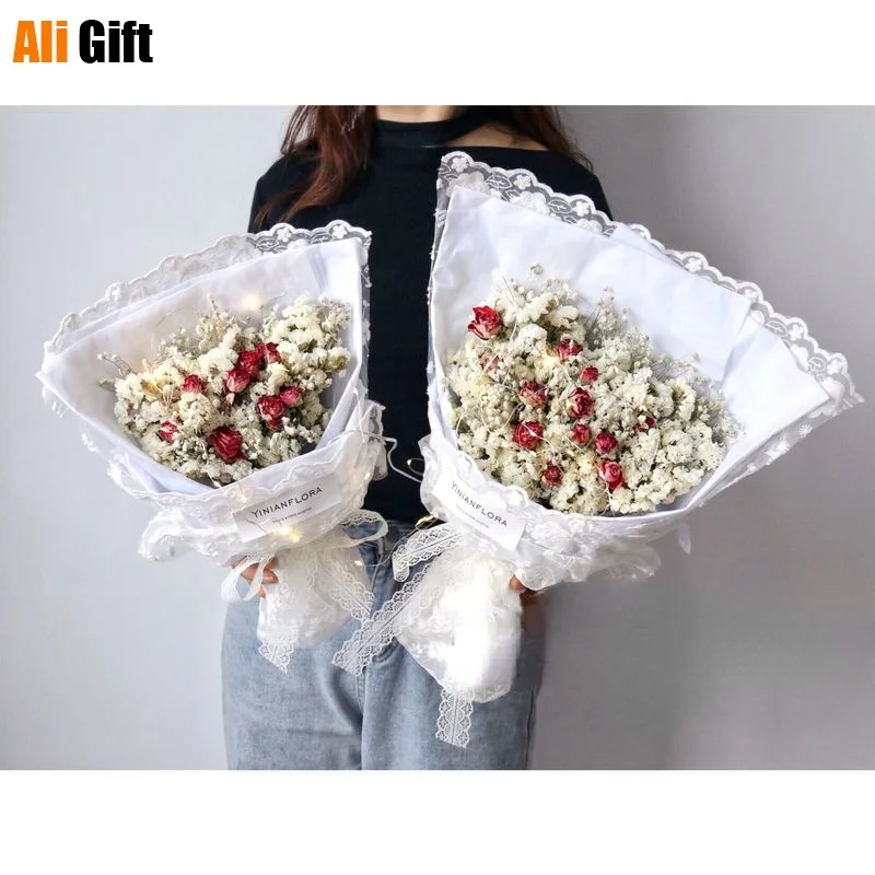 

Stars Don't Forget Me Dry Flowers Rose Bouquet Immortal Flowers Valentine's Day Teacher's Day Gift Graduation Photo Bouquet