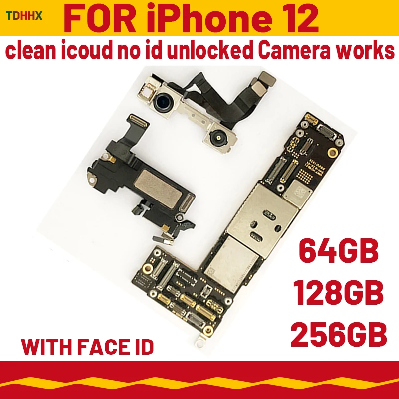 Оригинальная материнская плата Free iCloud для iPhone 12 64 Гб 128 ГБ Заводская