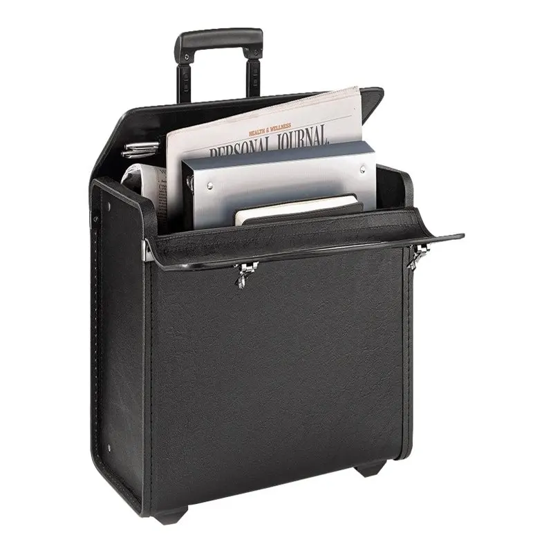 

Classic Rolling Catalog Case - Handle15 X 18 X 9.5 - Polyvinyle, Vinyl - Black (k710-4)