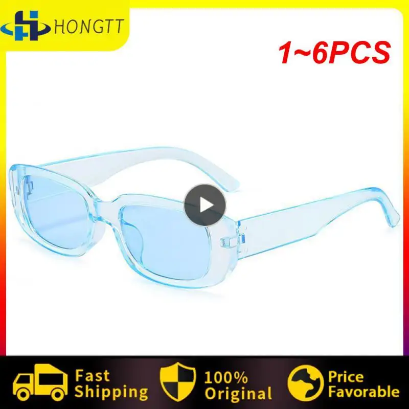 

1~6PCS Women Rectangle Vintage Sunglasses Brand Designer Retro Points Sun Glasses Female Lady Eyeglass Cat Eye Driver Goggles