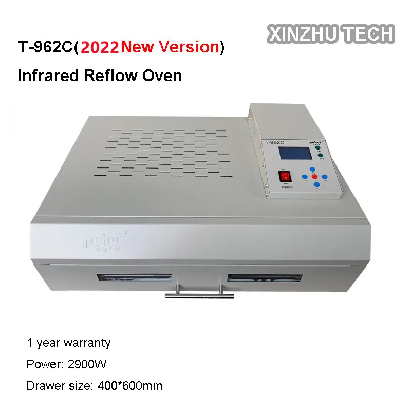 

New Version 220/110V 50/60Hz PUHUI T-962C Infrared IC Heater BGA Rework Station Oven Machine Infrared Heater 2500W High Quality