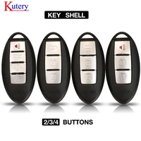 kutery 234 buttons keyless entry car key blank fob key case remote key shell cover for infiniti g35 g37 with uncut blade